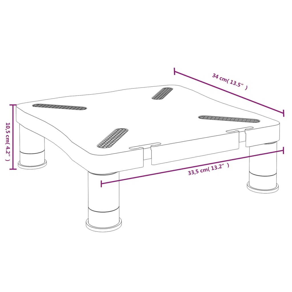 Monitor Stand Black 33.5x34x10.5 cm – maakaan