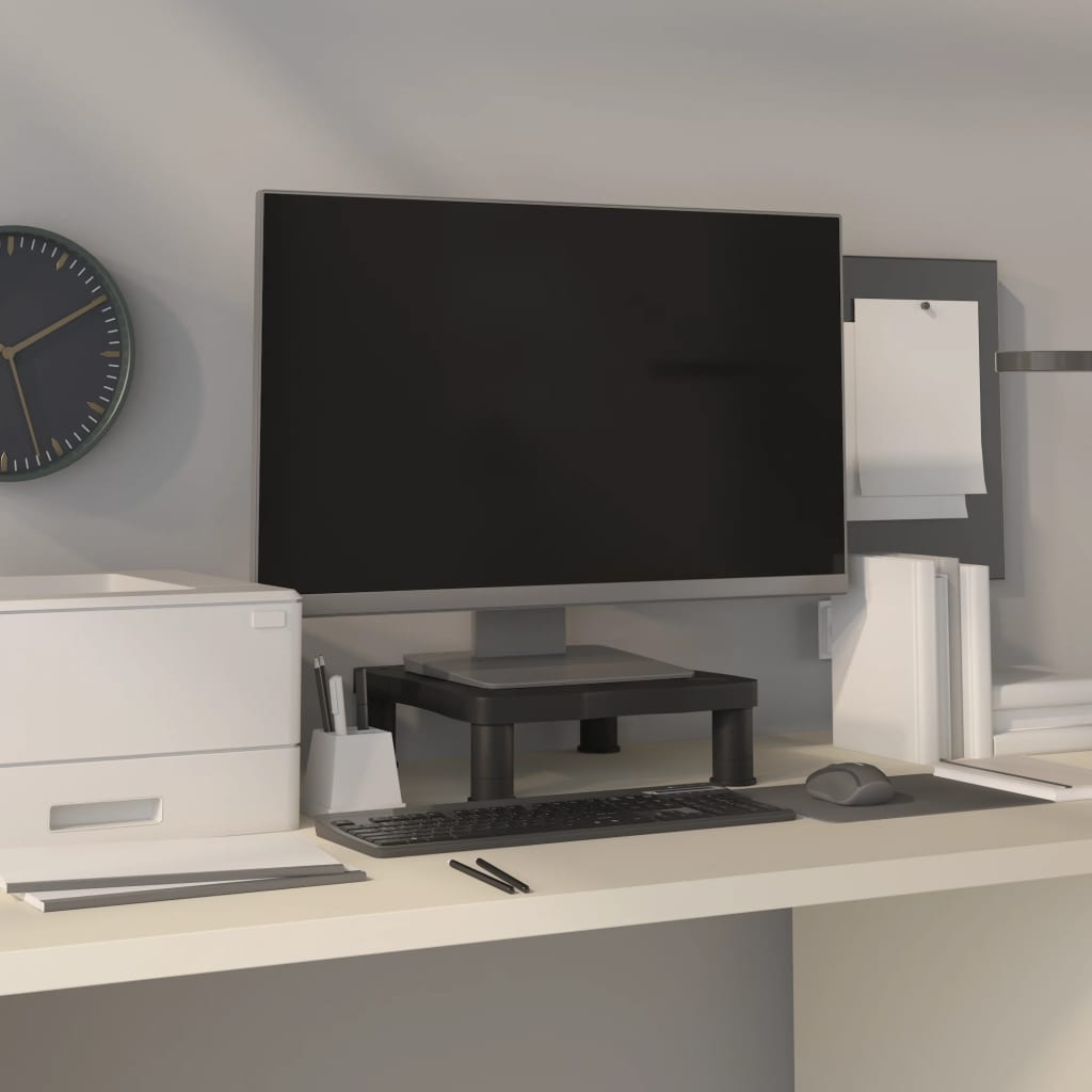vidaXL Monitorständer Schwarz 33,5x34x10,5 cm