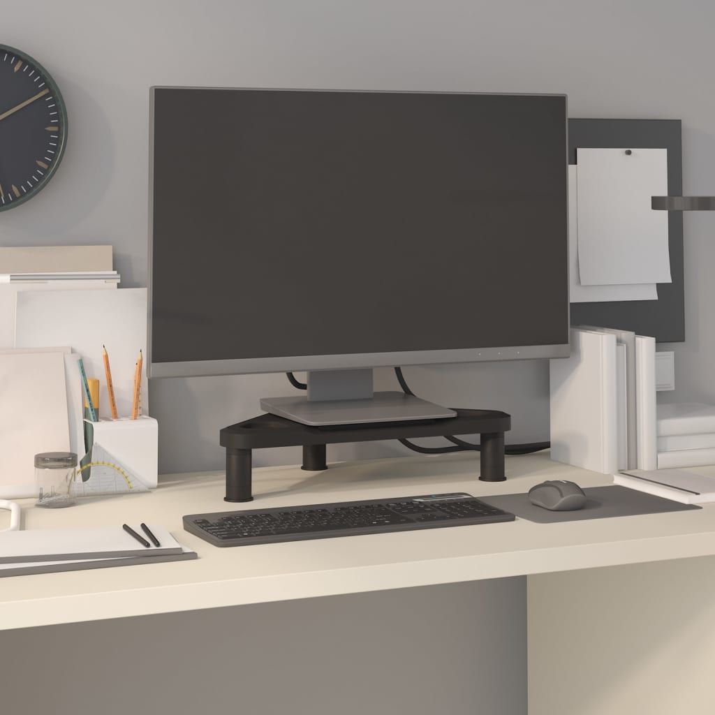 vidaXL Suport de colț pentru monitor, negru, 49x28x10,5 cm