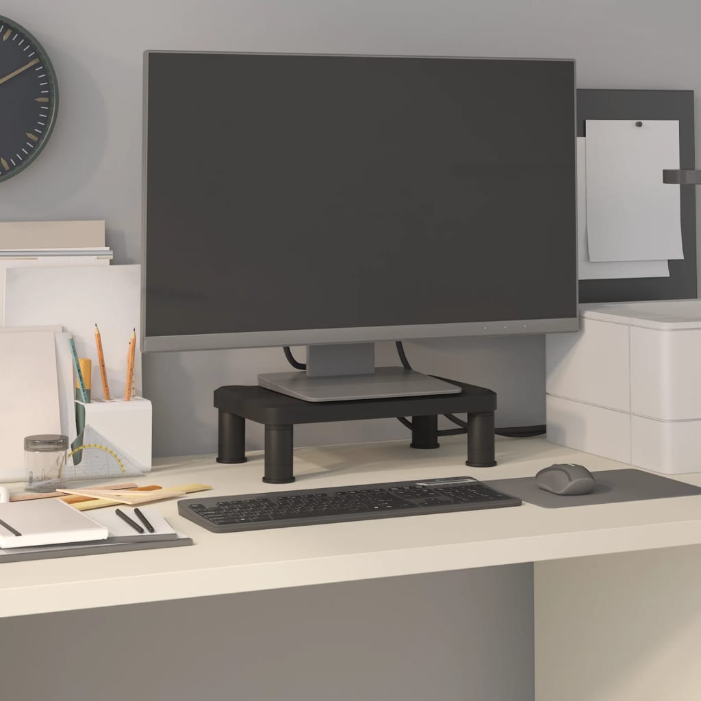 vidaXL Suport pentru monitor, negru, 38x24x10,5 cm