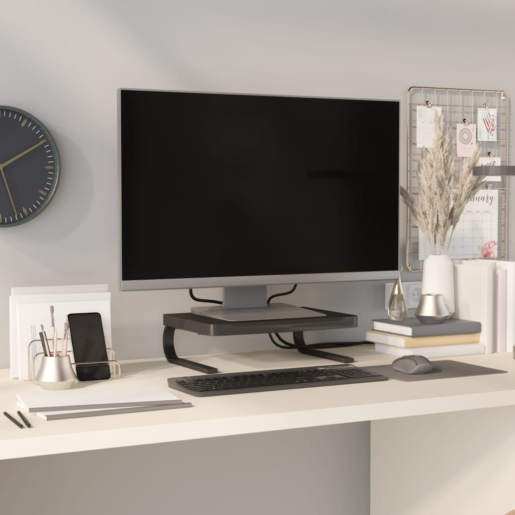vidaXL Suport pentru monitor, negru, 37x28x11,5 cm