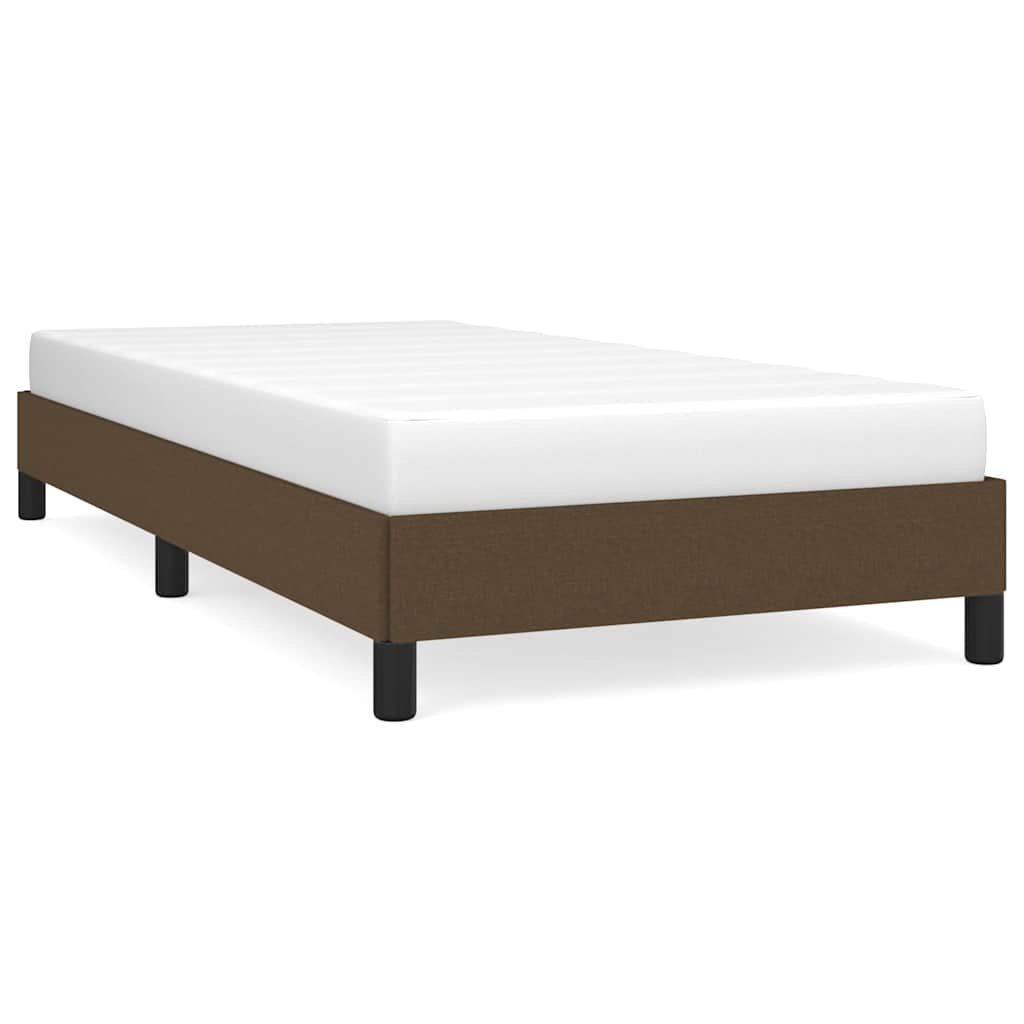 vidaXL Rám postele bez matrace tmavě hnědá 80 x 200 cm textil