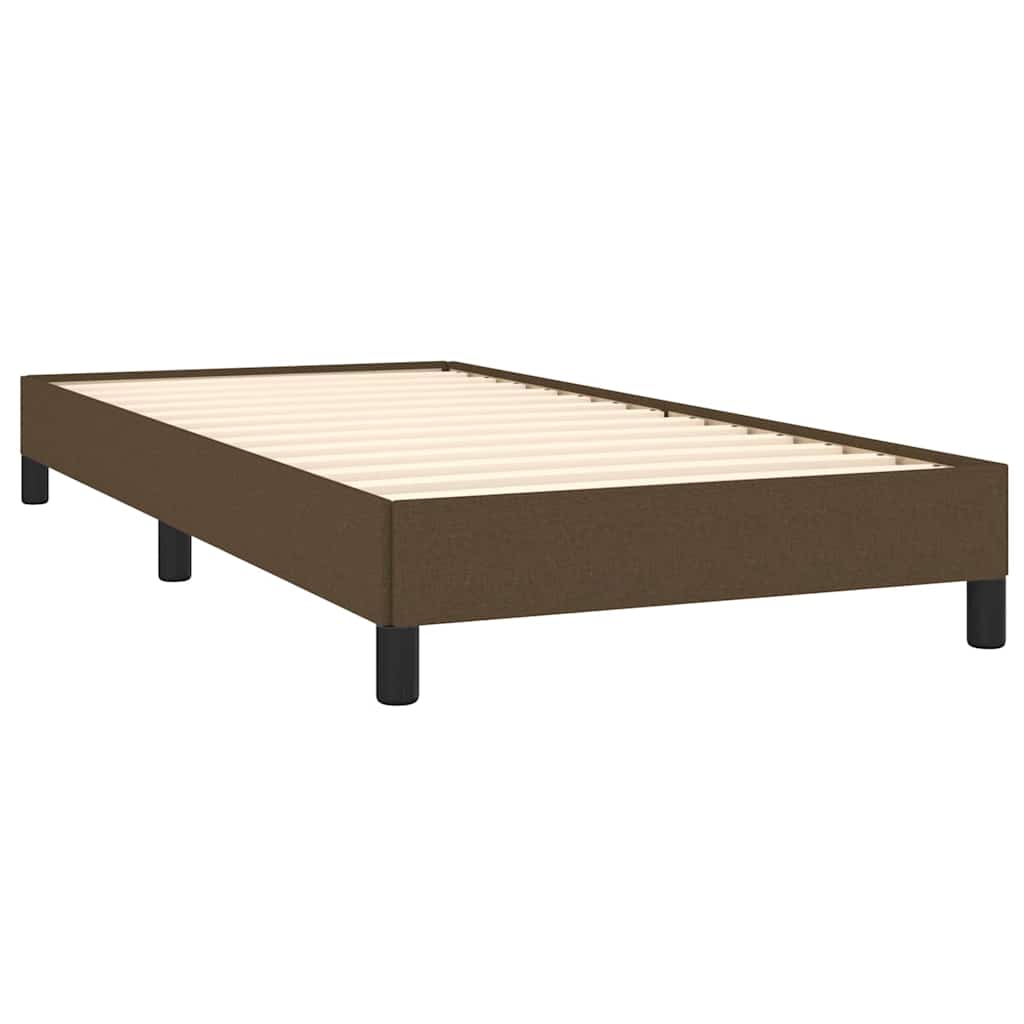 vidaXL Bedframe zonder matras 80x200 cm stof donkerbruin bruin, foto 4