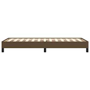 Rám postele bez matrace tmavě hnědá 80 x 200 cm textil - obrázek 6