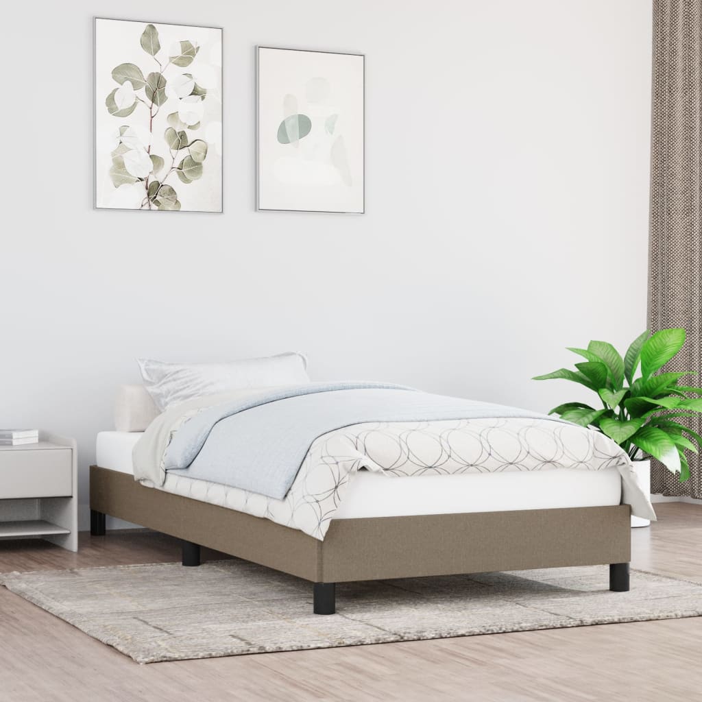 vidaXL Cadru de pat fără saltea Taupe 80x200 cm țesătură