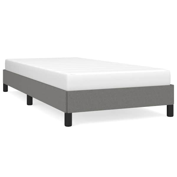 vidaXL Voodiraam ilma Madratsita helehall, 90x190 cm kangas