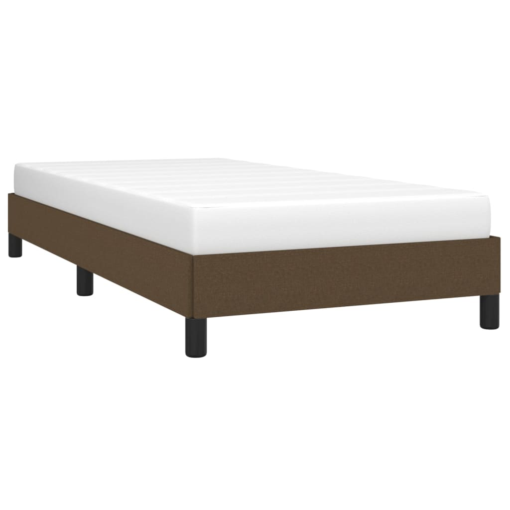 vidaXL Bedframe zonder matras 90x190 cm stof donkerbruin afbeelding