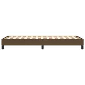 Rám postele bez matrace tmavě hnědá 90 x 190 cm textil - obrázek 6