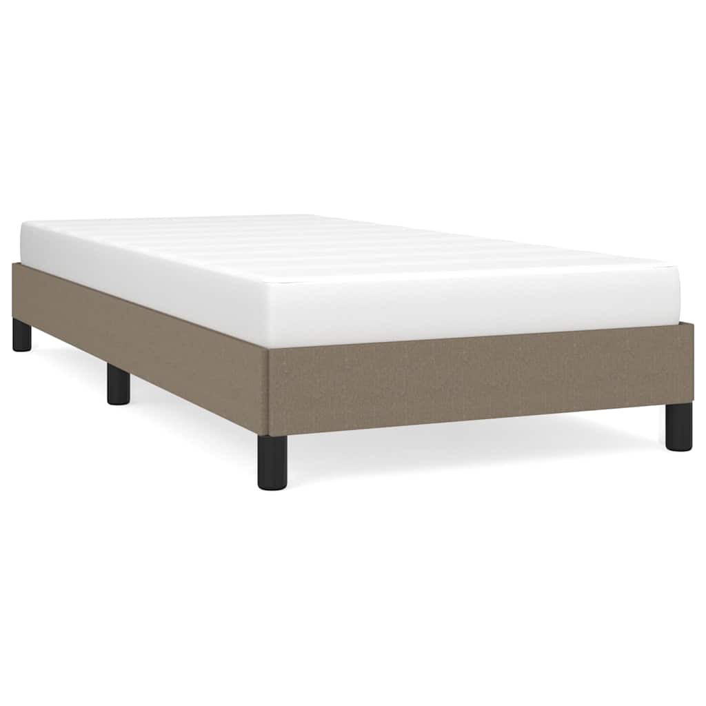 vidaXL Rám postele bez matrací taupe 90x190 cm textil