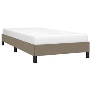 Rám postele bez matrací taupe 90x190 cm textil - obrázek 3