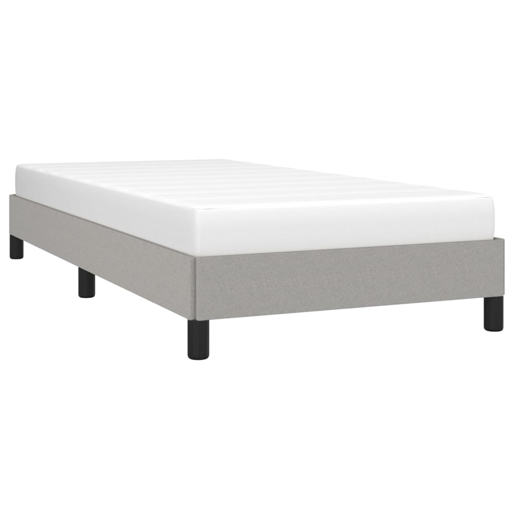 vidaXL Cadru de pat fără saltea, gri deschis, 90x200 cm, textil