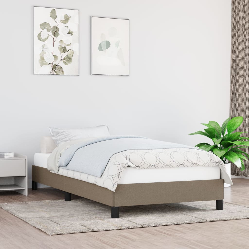Lovos rėmas be čiužinio, taupe, 90x200 cm, audinys