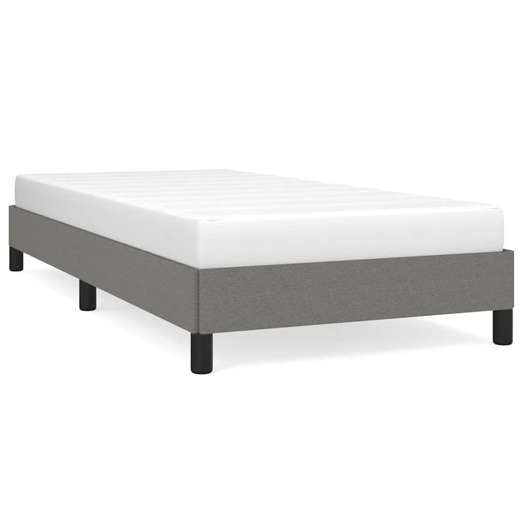 VidaXL Bedframe Zonder Matras 100x200 Cm Stof Donkergrijs