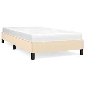 vidaXL Voodiraam ilma Madratsikreemita 100x200 cm kangas
