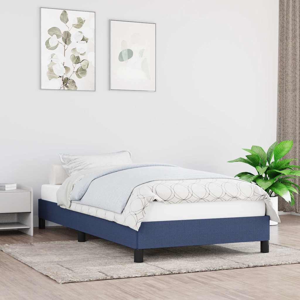 Sengeramme Uden Madras Stof Blå - 25 cm / 100 x 200 cm