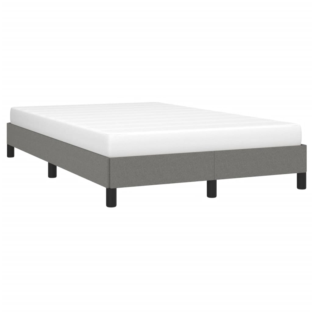 vidaXL Bedframe zonder matras 120x200 cm stof donkergrijs afbeelding