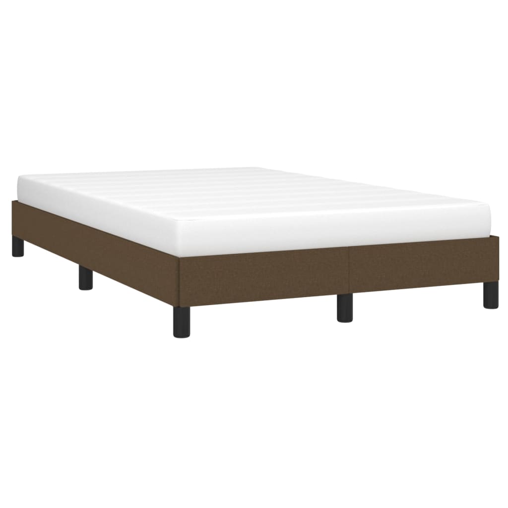 vidaXL Bedframe zonder matras 120x200 cm stof donkerbruin afbeelding
