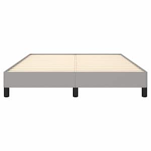 Rám postele bez matrace světle šedý 140 x 190 cm textil - obrázek 5
