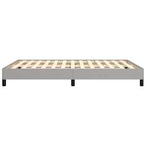 Rám postele bez matrace světle šedý 140 x 190 cm textil - obrázek 6