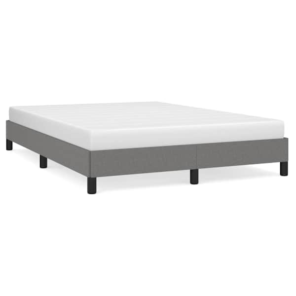 vidaXL voodiraam ilma madratsita, tumehall, 140x190 cm, kangas