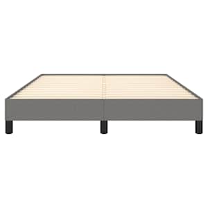 Rám postele bez matrace tmavě šedý 140 x 190 cm textil - obrázek 5