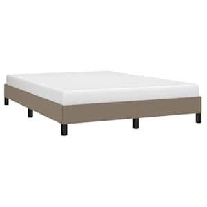 Rám postele bez matrace taupe 140 x 190 cm textil - obrázek 3