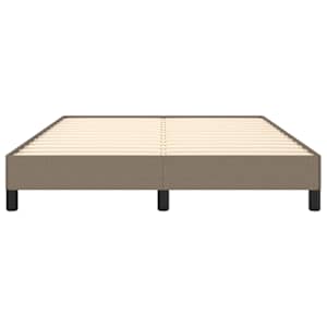 Rám postele bez matrace taupe 140 x 190 cm textil - obrázek 5