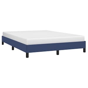 Rám postele bez matrace modrý 140 x 190 cm textil - obrázek 3