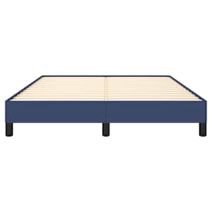 Rám postele bez matrace modrý 140 x 190 cm textil - obrázek 5