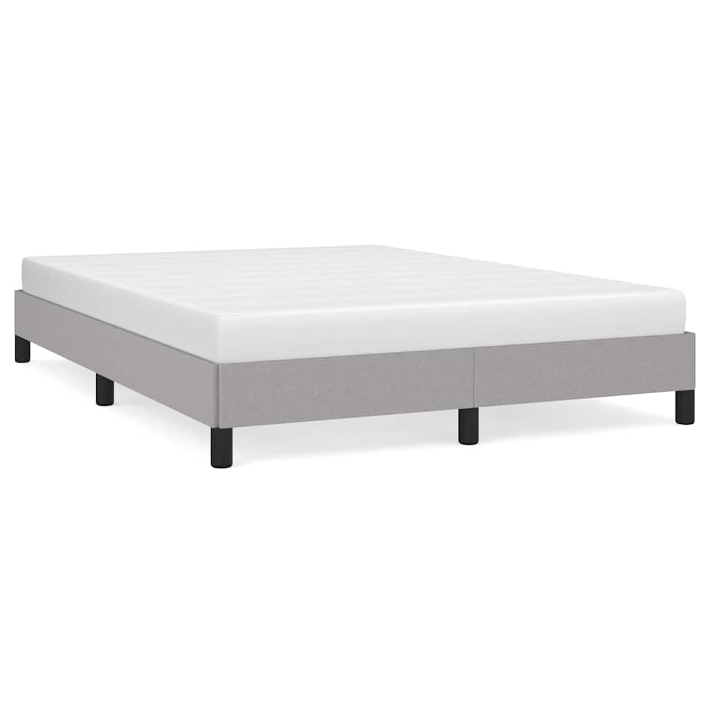 vidaXL Bedframe zonder matras stof lichtgrijs 140x200 cm grijs, foto 3