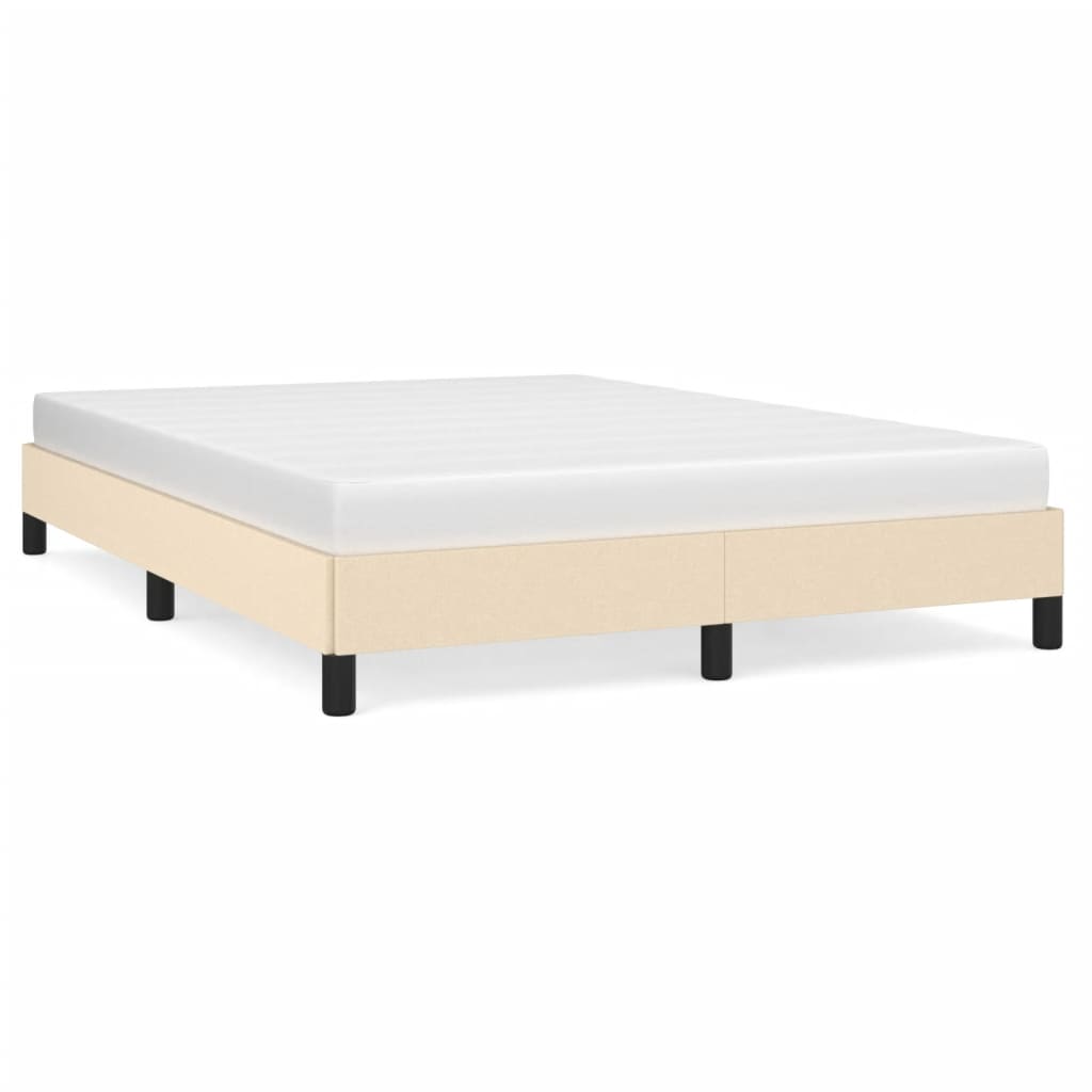vidaXL Bedframe stof crèmekleurig 140x200 cm