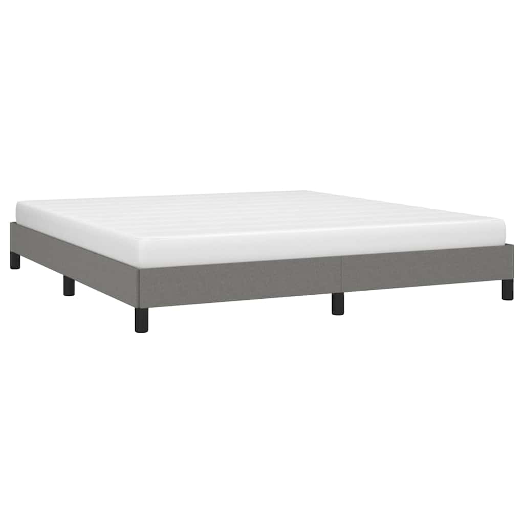 vidaXL Bedframe zonder matras stof donkergrijs 160x200 cm grijs, foto 2