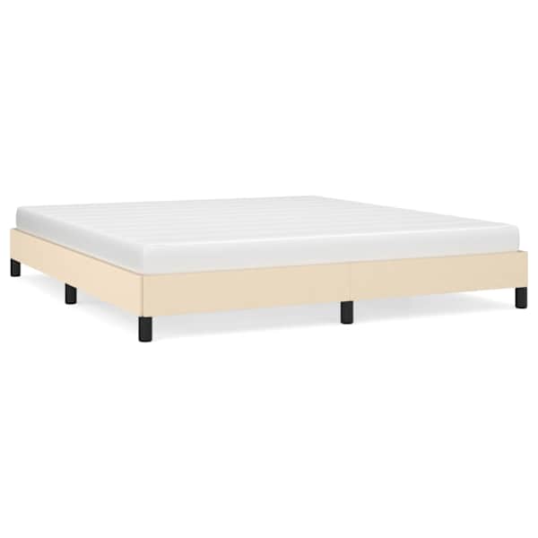 vidaXL voodiraam ilma madratsita, kreemjas, 160x200 cm, kangas