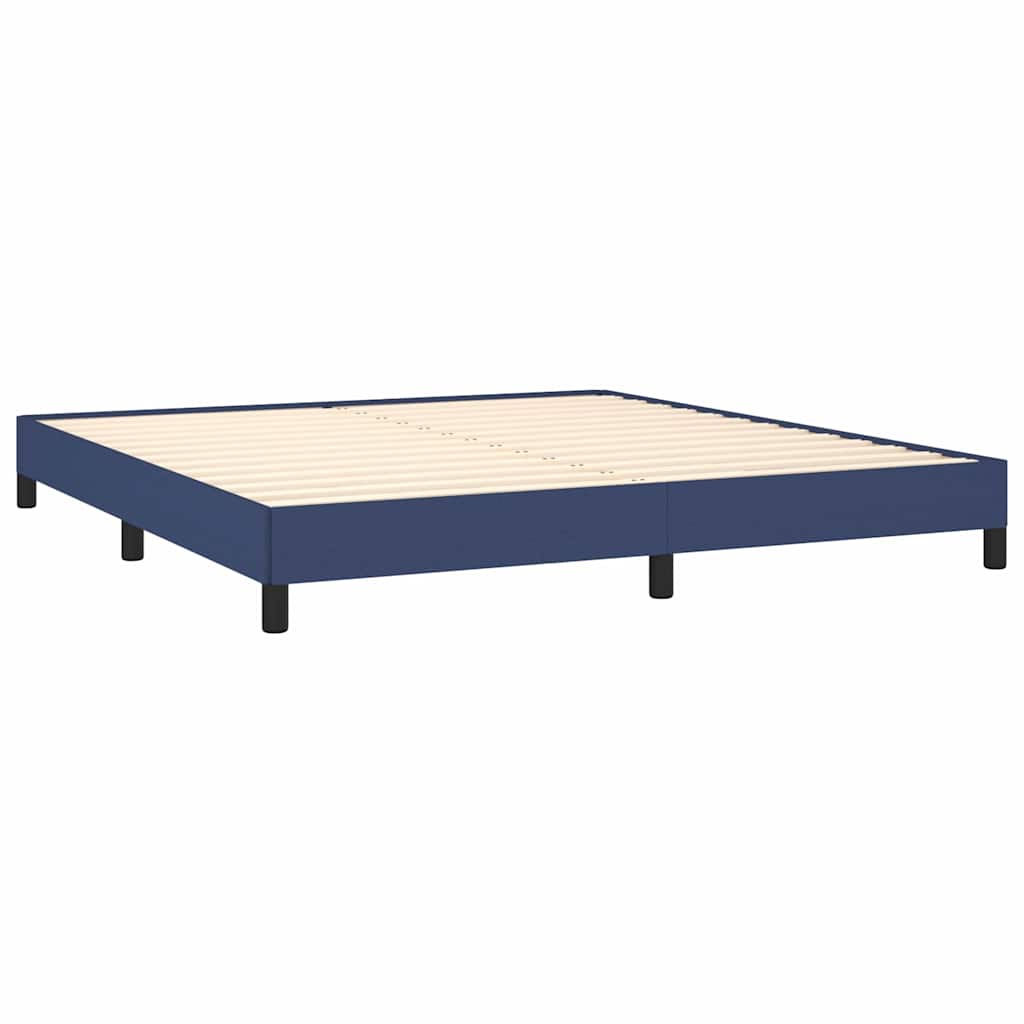 vidaXL Bedframe zonder matras stof blauw 160x200 cm, foto 4