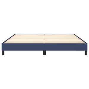 Rám postele bez matrace modrý 160 x 200 cm textil - obrázek 5