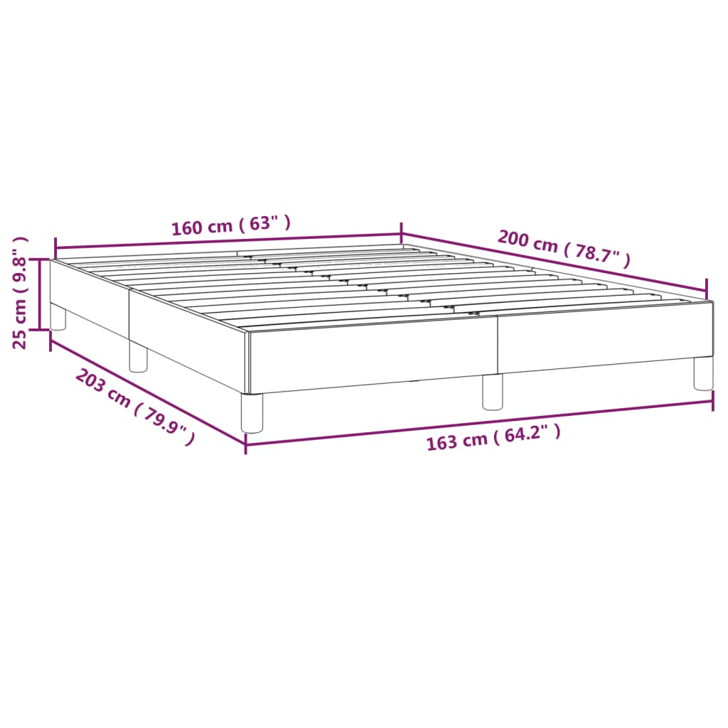 Okvir za krevet zeleni 160x200 cm od tkanine