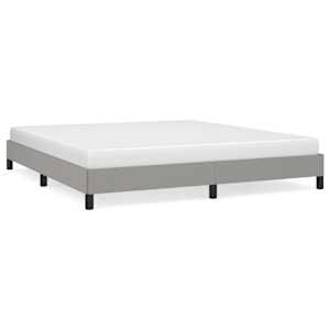 Rám postele bez matrace světle šedý 180 x 200 cm textil - obrázek 1
