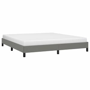 Rám postele bez matrace tmavě šedý 180 x 200 cm textil - obrázek 3