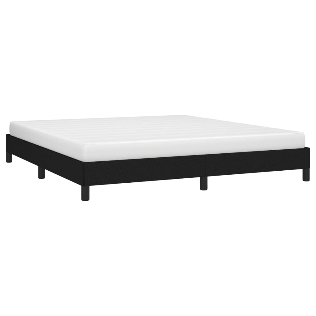 vidaXL Bedframe zonder matras stof zwart 180x200 cm afbeelding