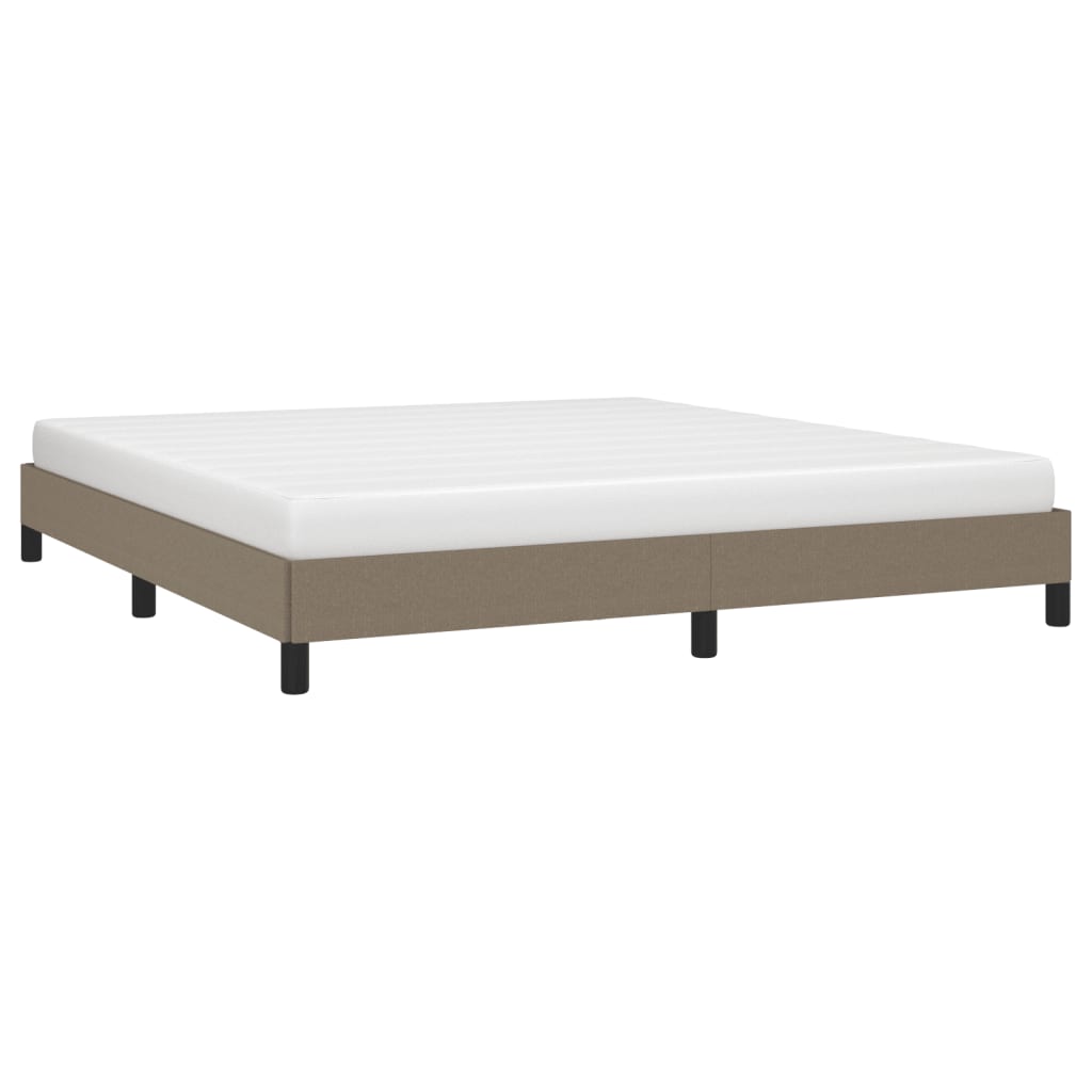vidaXL Cadru de pat fără saltea, gri taupe, 180x200 cm, textil