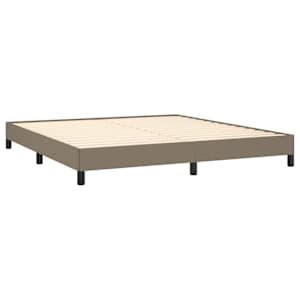 Rám postele bez matrace taupe 180 x 200 cm textil - obrázek 4
