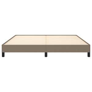 Rám postele bez matrace taupe 180 x 200 cm textil - obrázek 5
