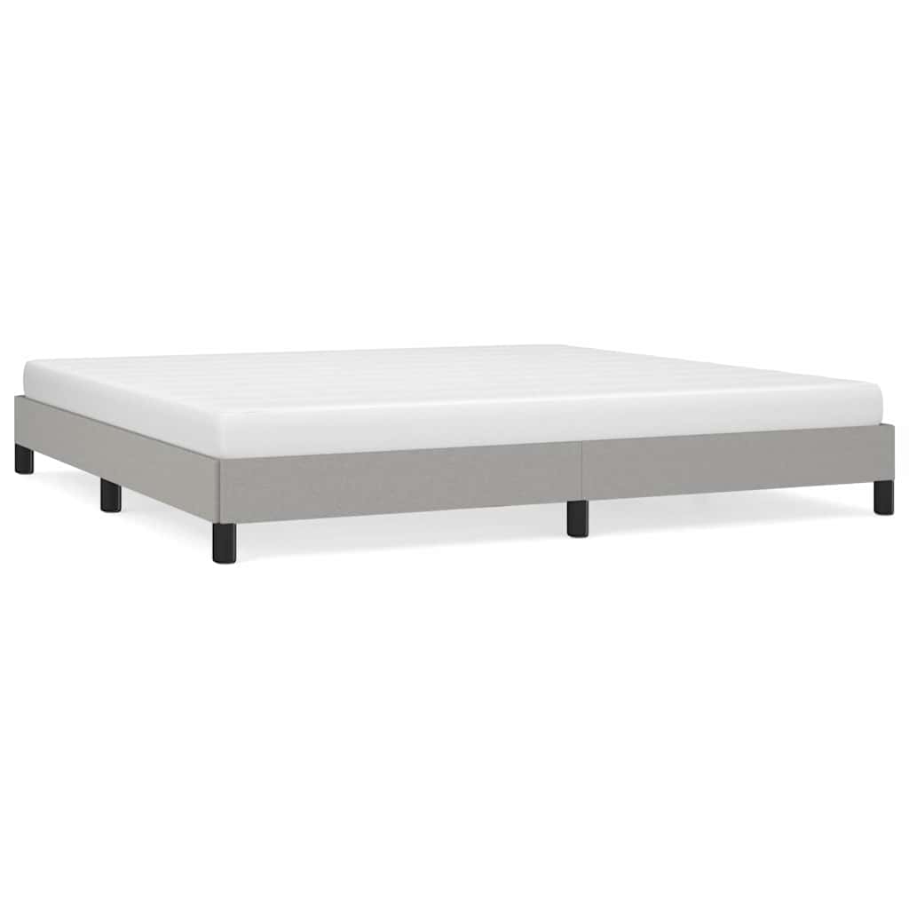 vidaXL Bedframe zonder matras stof lichtgrijs 200x200 cm grijs, foto 3