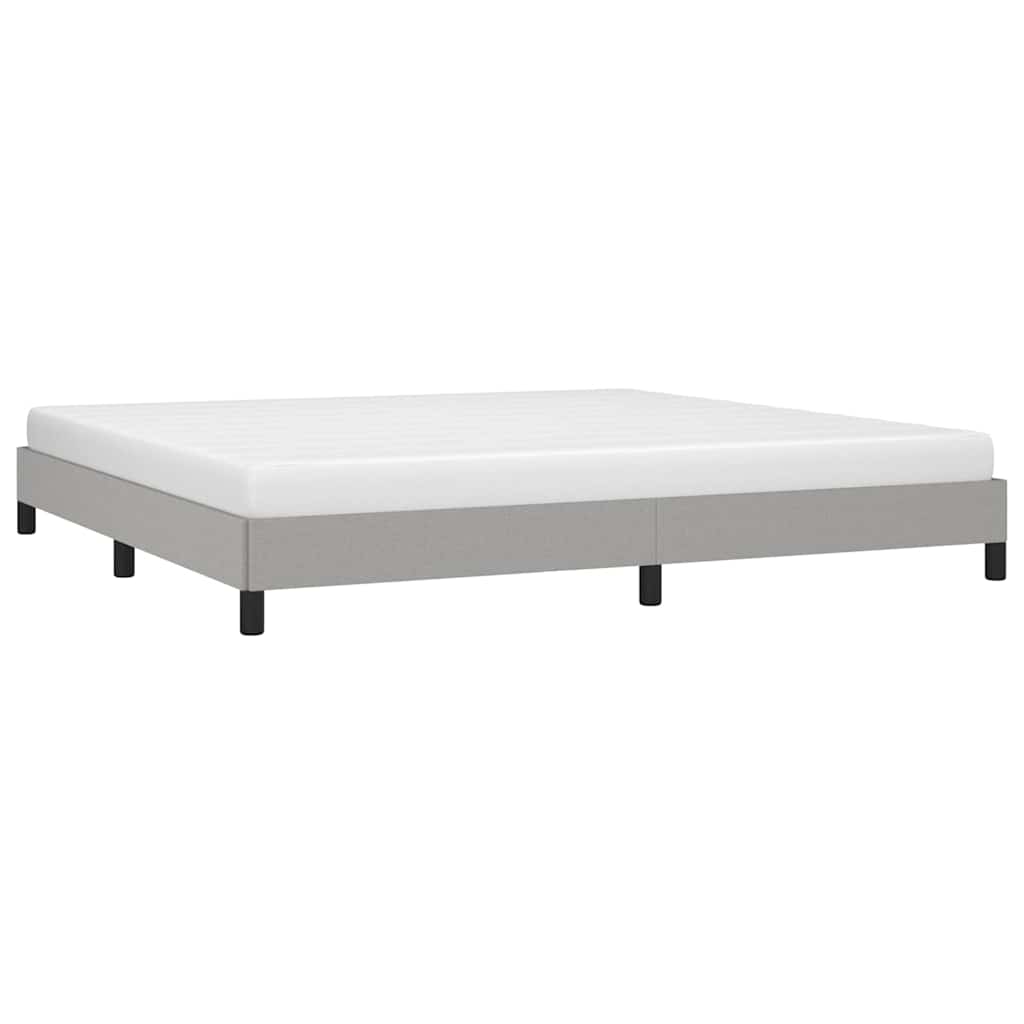 vidaXL Bedframe zonder matras stof lichtgrijs 200x200 cm grijs, foto 2