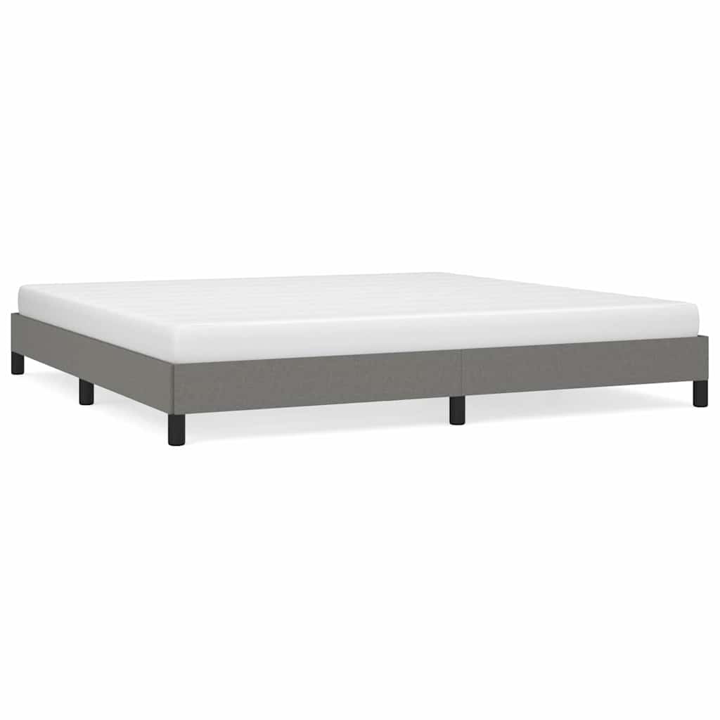 vidaXL Bedframe zonder matras stof donkergrijs 200x200 cm grijs, foto 3