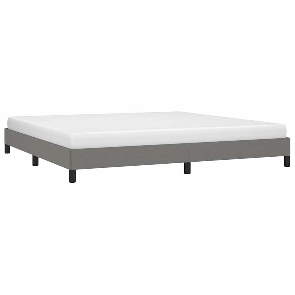 vidaXL Bedframe zonder matras stof donkergrijs 200x200 cm grijs, foto 2
