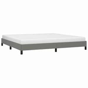 Rám postele bez matrace tmavě šedý 200 x 200 cm textil - obrázek 3