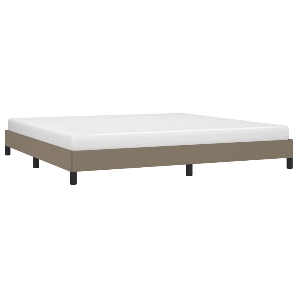vidaXL Bedframe zonder matras stof taupe 200x200 cm afbeelding