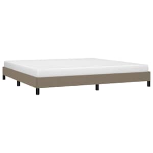 Rám postele bez matrace taupe 200 x 200 cm textil - obrázek 3
