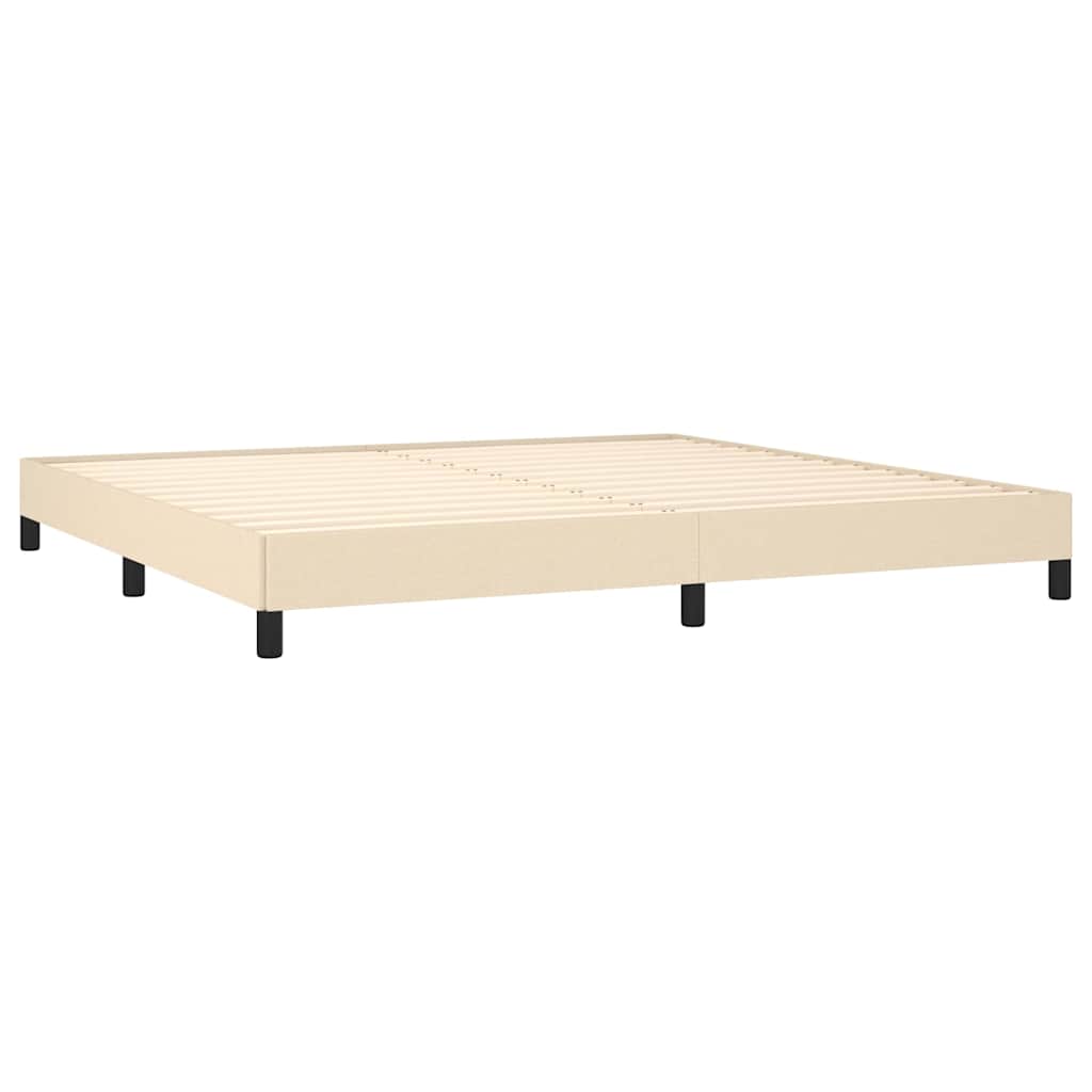 vidaXL Bedframe zonder matras stof crèmekleurig 200x200 cm, foto 4